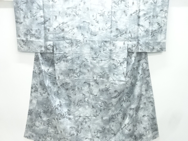 JAPANESE KIMONO / ANTIQUE MENS HITOE JUBAN / SILK / PEOPLE IN THE PAST